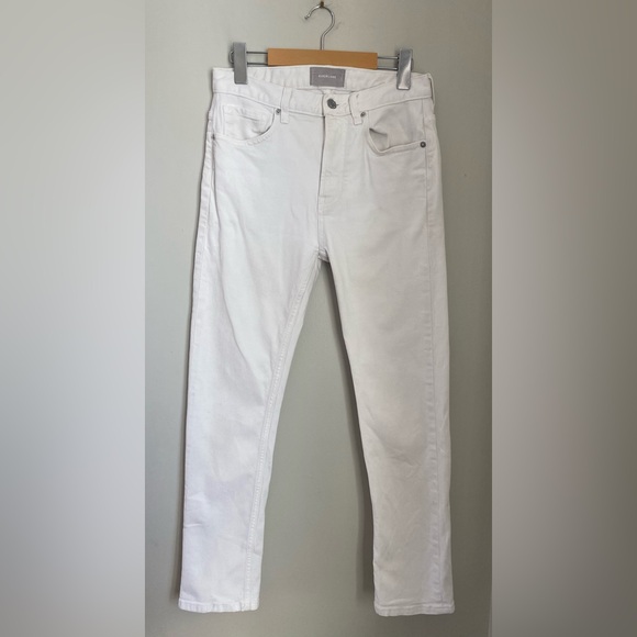 EVERLANE Mid-Rise Skinny Ankle Jeans Women 26 White Denim - Picture 3 of 12